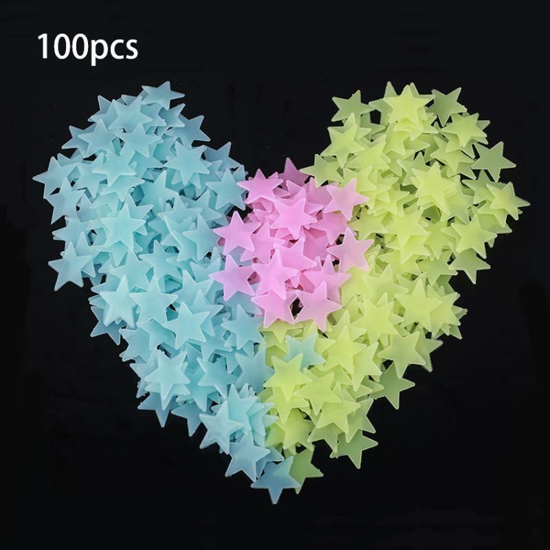 1/3PCS Luminous Stars Eco-friendly Fun Create A Magical Atmosphere Decorative Easy To Use Luminous Wall Art Kids Rooms Lovely