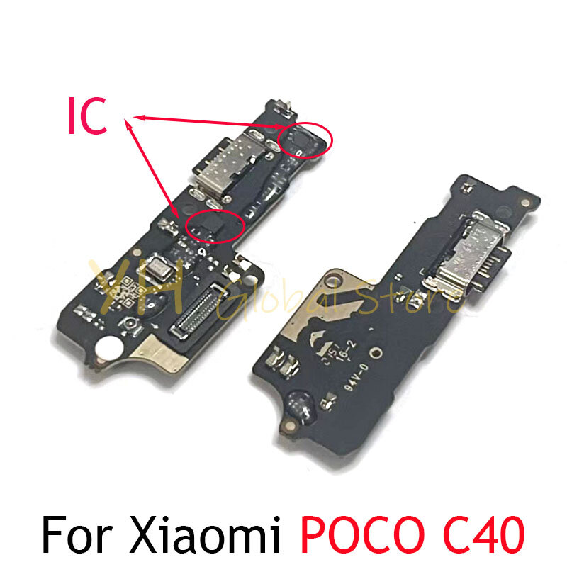 لوحة منفذ موصل بقاعدة شحن USB ، قطع غيار إصلاح الكابلات المرنة ، جهاز بوكو C3 C40 C50 C55 C65