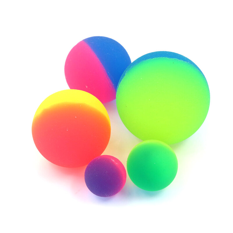 Pelota de juguete luminosa de colores para niños, pelota de goma para rebotar, juegos deportivos para niños, bolas de saltar elásticas, juguete para exteriores, 42mm, 45mm, 55mm, 1 ud.