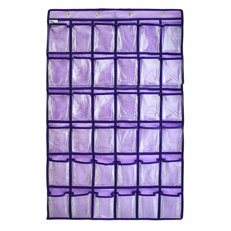 Classroom Organizer Chart 36 Clear Large Pockets Fit for Storage Phones Calculators Props Office Home Stationeries .