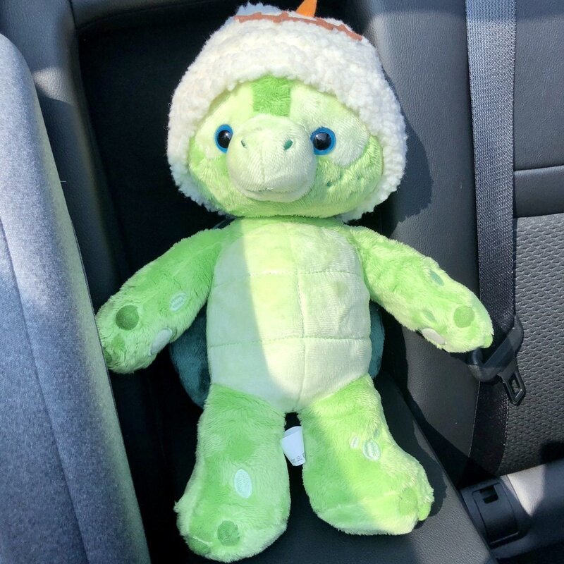 38cm Duffy Und Freunde Disney Olu Mel Plüsch Puppe Kawaii Nette Sea Turtles Stofftier Mit Winter Hut Schöne geschenke Für Kinder