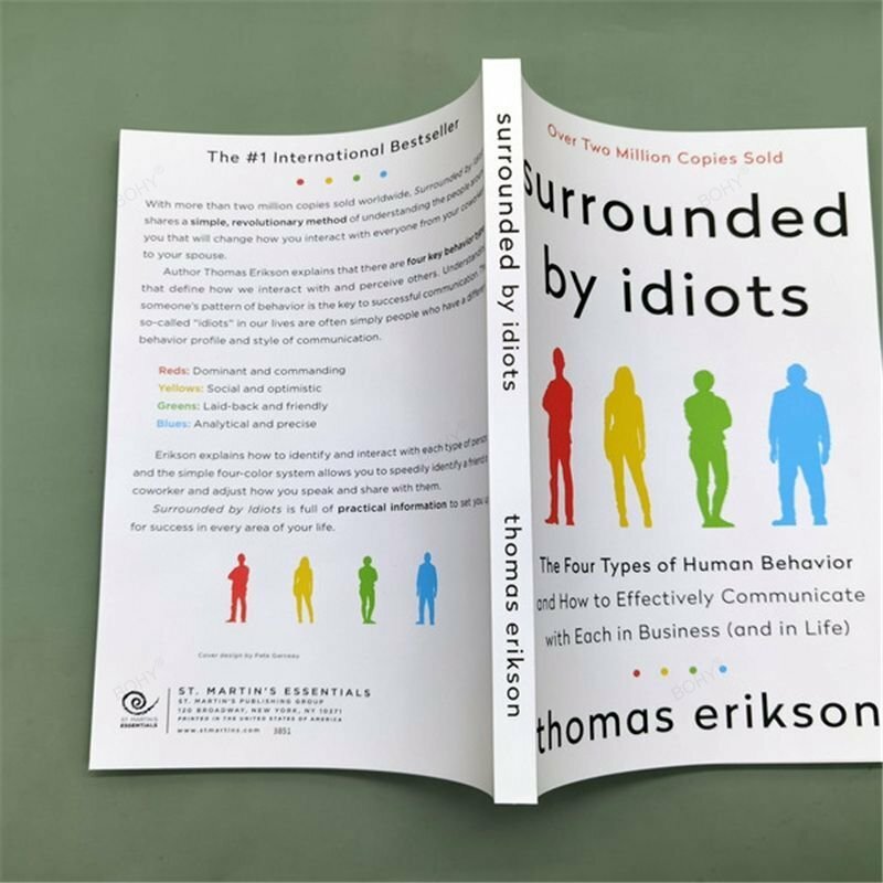 Libro en inglés de los cuatro tipos de comportamiento humano de Thomas eridson, mejores vendedores