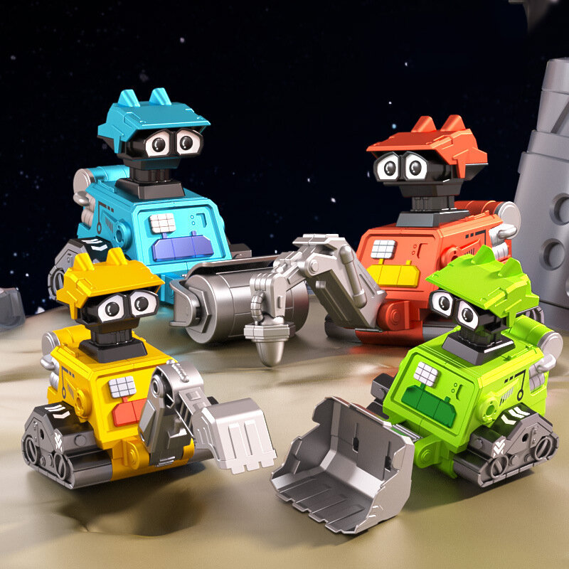 Инерционная Игрушечная машина, робот, Инженерная модель автомобиля, пазл, веселые игрушки, взаимодействие родителей и детей