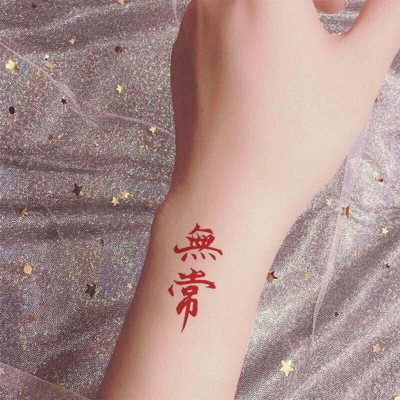 Temporária tatuagem chinesa adesivos, arte falsa, impermeável, duradoura tatuagem, adesivo braço, tradicional, meninos negros