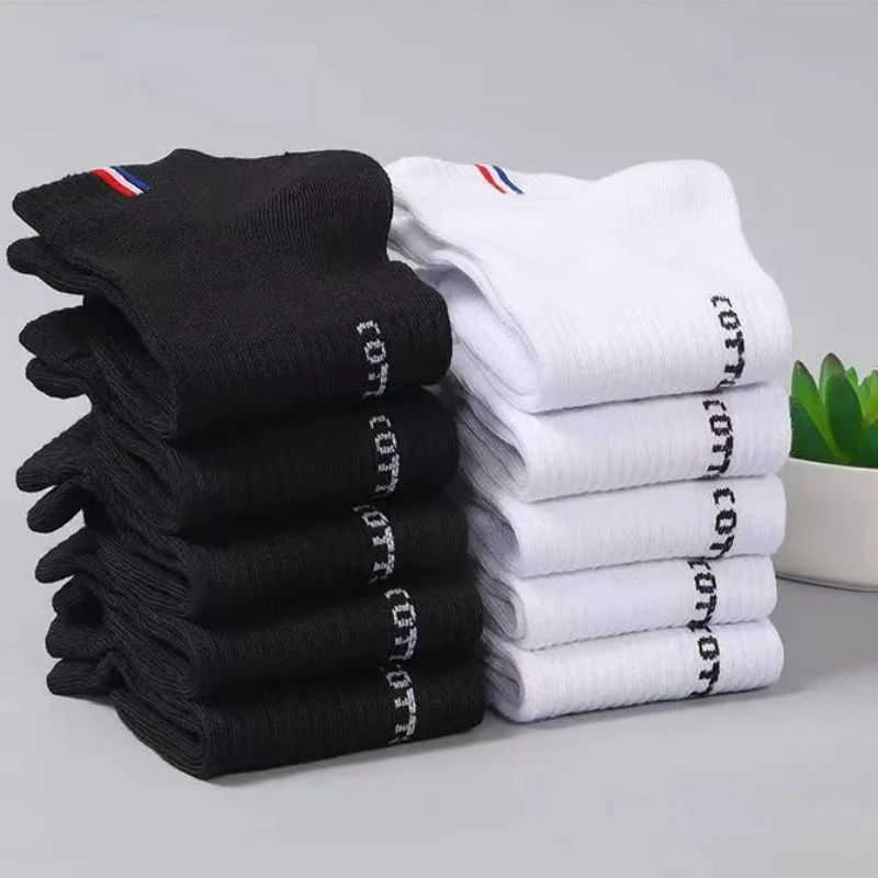 2024 New High Quality 5/10 Pairs Of High-Quality Soft And Comfortable Men's Sports Socks Summer Sweat Absorbing Breathable Socks