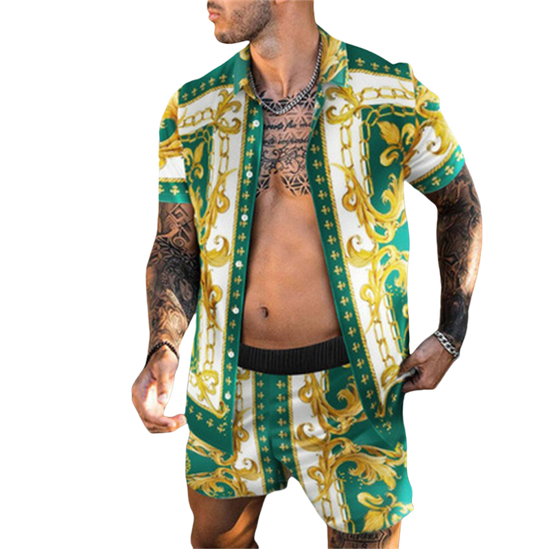 Chemise et pantalon de plage College en 3D pour hommes, costume décontracté, grande taille, nouvelle mode, été