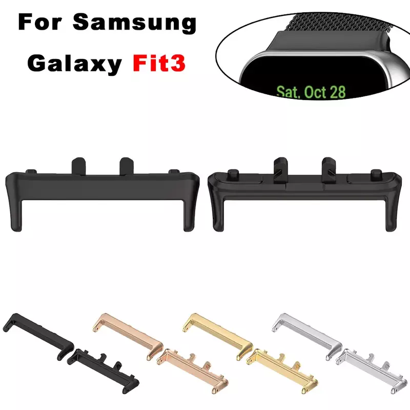 Connecteur pour Samsung Galaxy Watch Fit 3, adaptateur de bracelet de montre, accessoires intelligents, connexion d'adaptateur de bracelet, 18mm