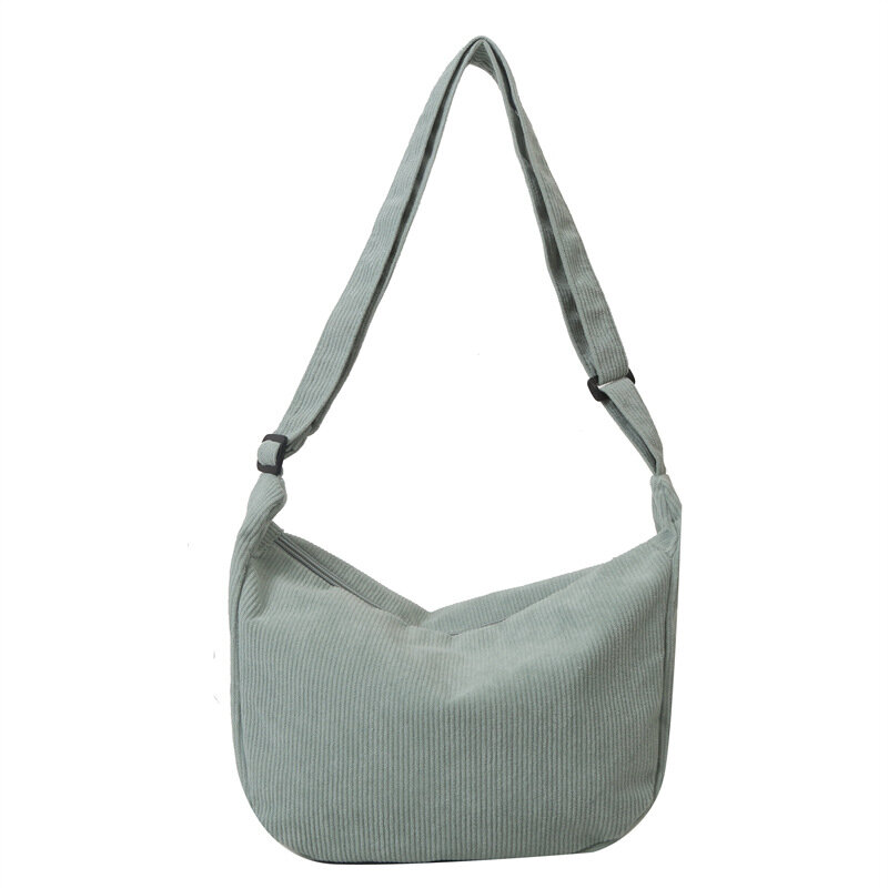 Вельветовая тканевая сумка в ленивом стиле, простая японская литературная сумка через плечо, повседневная сумка через плечо для женщин