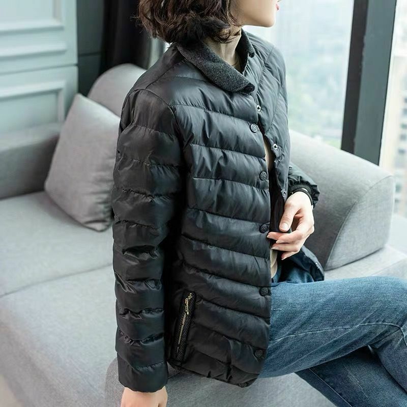 Jaqueta casual acolchoada feminina, casaco de algodão, parkas de tamanho grande, combina com tudo, nova moda, outono, inverno, 2023