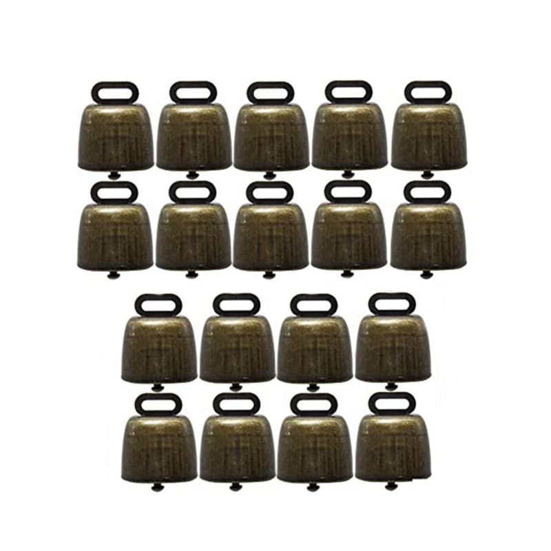 18PCS Vintage Style Metal Cow Bell for Grazing Cattle and Sheep, Commonly Used for