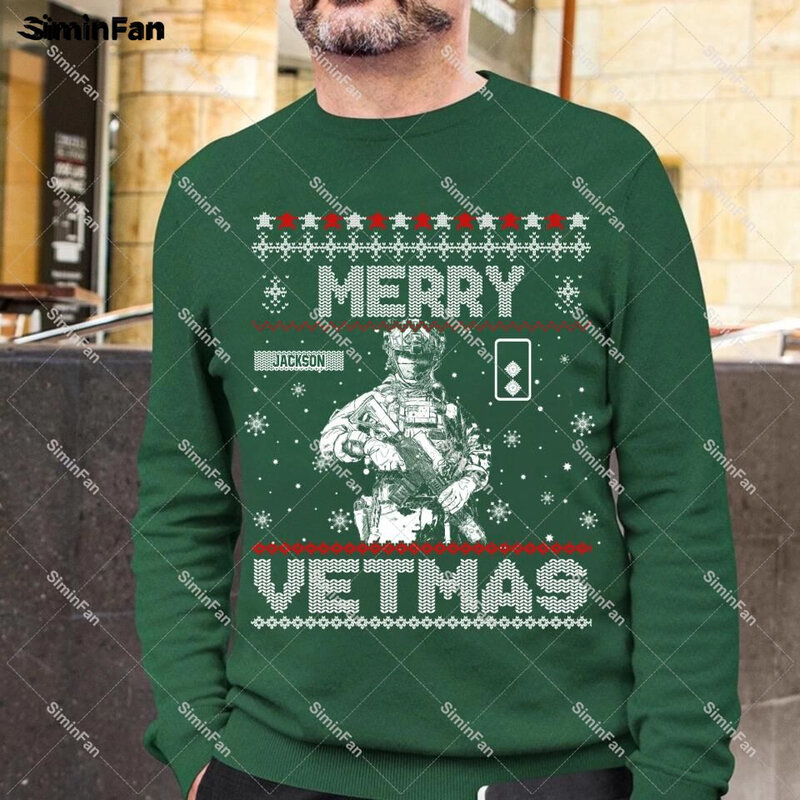 BRITISCHEN VETERANEN SOLDAT Weihnachten Geschenk 3D Printed CREW NECK SWEATSHIRT Männer Pullover Langarm Hemd Top Unisex Streetwear