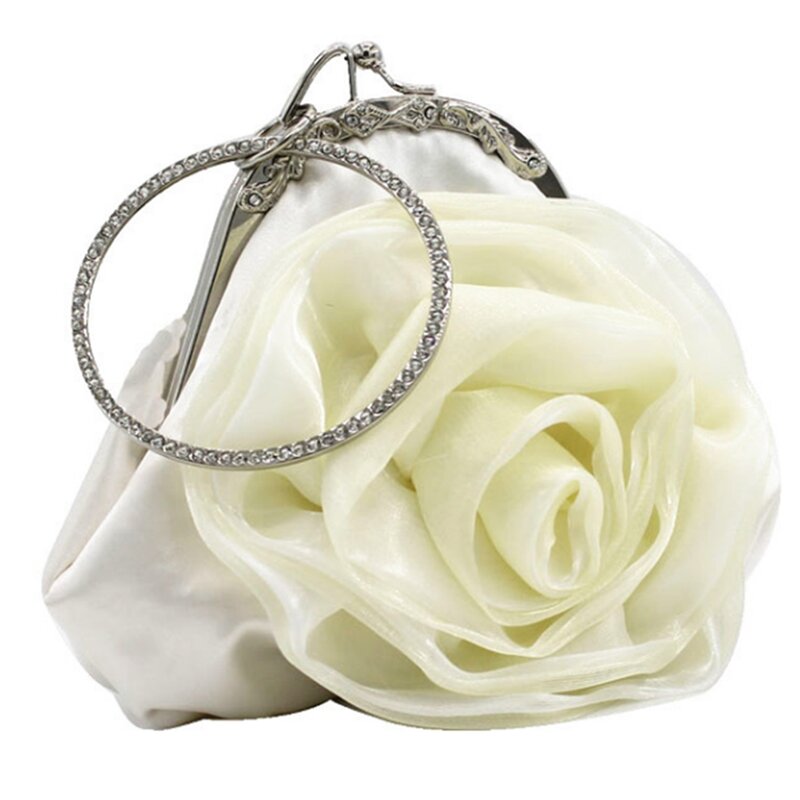 Chicastic Small Flower Shaped Wristlet Wedding Evening Flower Girl Clutch