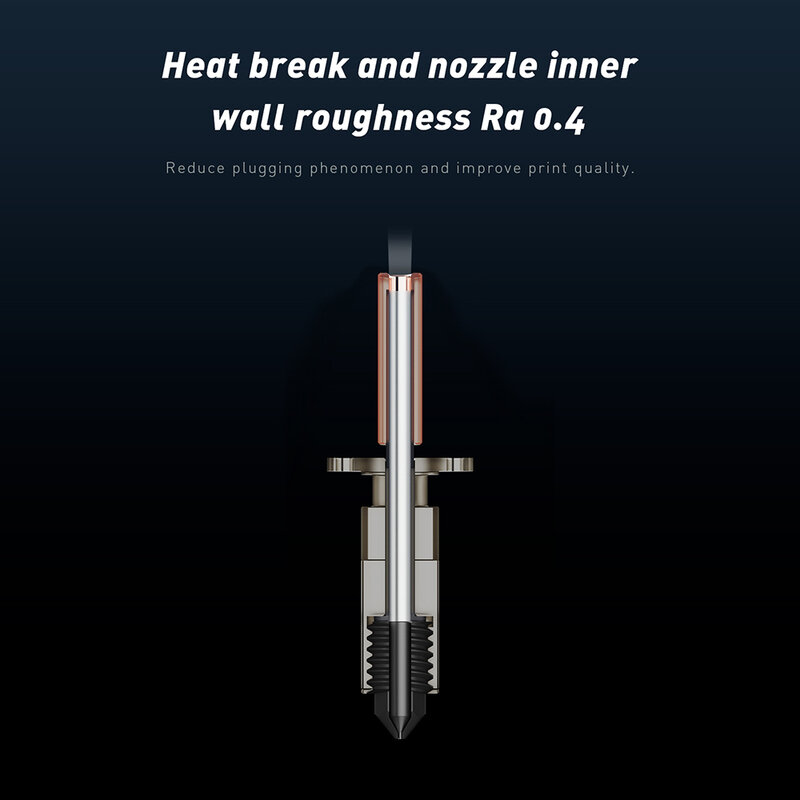 2.0 Mise à niveau Hotend pour Bambu Lab X1 & X1 Carbon Bi Metal Heatbreak CHT Buse en acier dur Thermistor Fit Bambu P1P & P1S Hot End