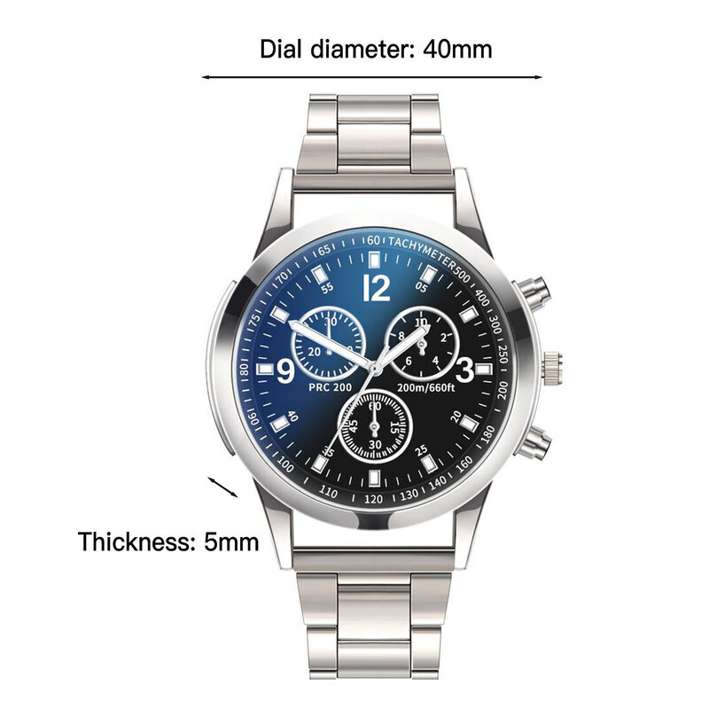 Men Quartz Movement Watch Waterproof Elegant Scratch Resistant Watch for Daily Use Business Working Dating