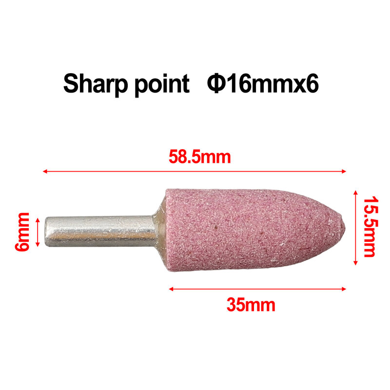Abrasive Disc Grinding Head Abrasive Tools 6mm Shank Conical Corundum Grinding Stone Polishing Wheel Sanding Disc