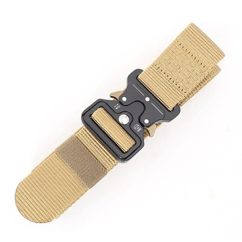 3.8X125cm Tactical Belt Quick Release Outdoor Military Metal Belt Soft Real Nylon Sports Accessories Men And Women Black Belt