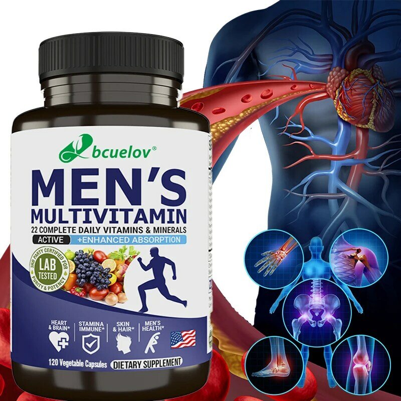 Vitamin-und Minerals toff zusätze für Männer von bcuelov-26 Kombinationen zur Unterstützung der allgemeinen Immun gesundheit, vegan