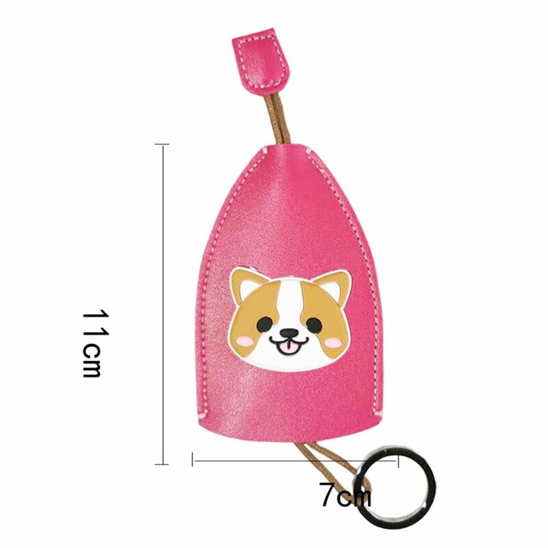 Durable Gift Cartoon Not Easy Slip Pull Out Car Key Case Pull Out Key Sleeve Pull Type Car Key Bag PU Leather