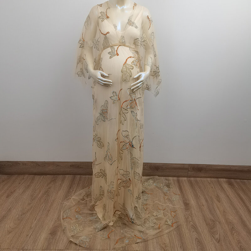 Don & Judy elegante Brautkleider mit Unterwäsche Slip Set Stickerei Braut Party kleid Sommer Umstands kleid schwangere Fotografie