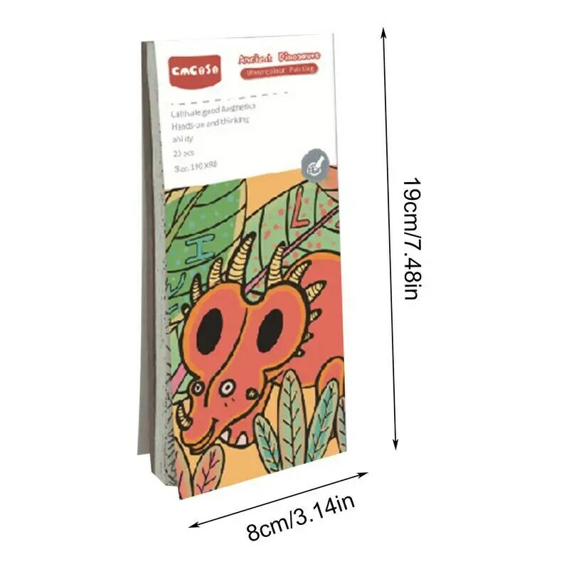 Libro di pittura ad acquerello tascabile libro di pittura da giardino creativo pittura da giardino con pennello bomboniere educative per feste di compleanno di natale