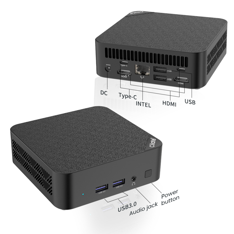 Cilate-Mini PC M950 Alder Lake N5095, ordenador de escritorio para juegos, windows 11, SSD de 256GB, WIFI5, BT4, intel core