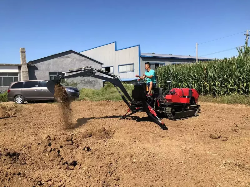 Tractor sobre orugas 25hp 50hp con dosificador compacto, Mini excavadora cultivadora rotativa, cultivador agrícola, Mini oruga, Trackor de campo