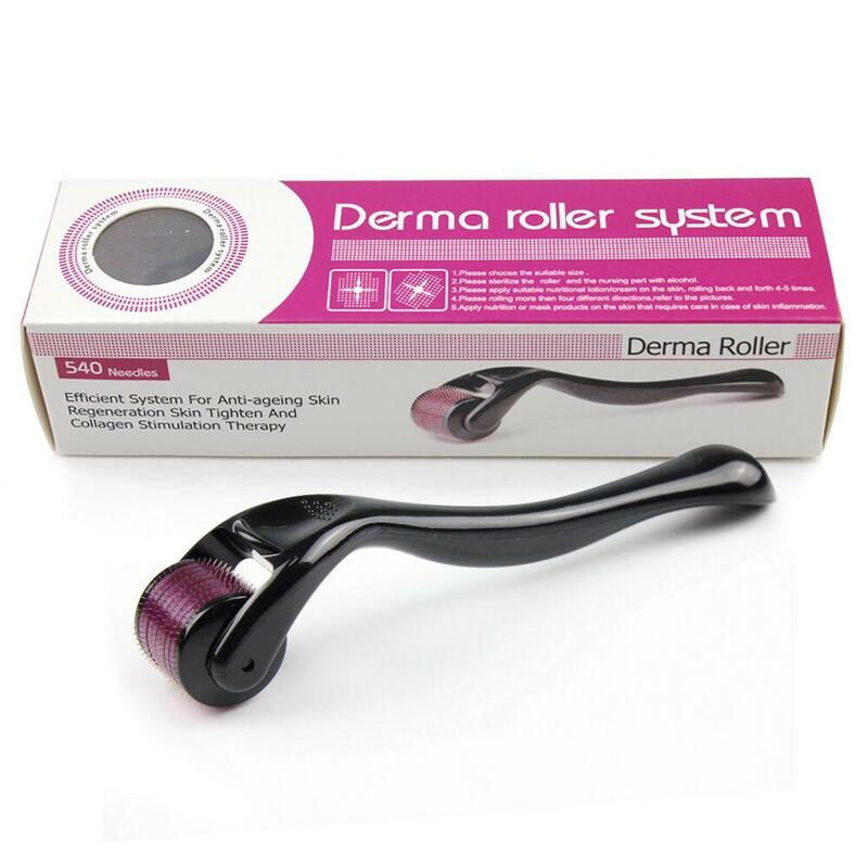 Derma Roller para Cabelo e Barba Crescimento, Titanium MicroNeedle, Anti Acne, Face Skin Care, Treatment Roller, 540, 0.2, 0.25, 0.3mm