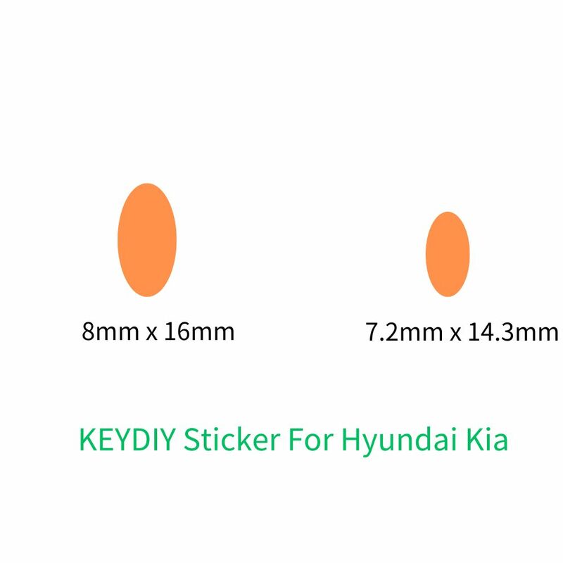 Овальные металлические алюминиевые значки KEYDIY, эмблема, символ для Hyundai Kia Tucson Santa Fe Elantra, дистанционное управление, ФОБ