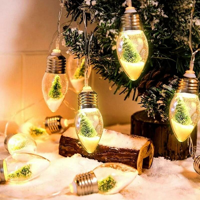 Cadena de luces para árbol de Navidad, lámpara de hadas para fiesta, boda, exterior, impermeable, decoración de vacaciones, 2M, L V2F8