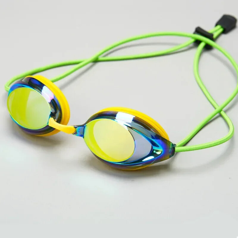 نظارات سباحة للبالغين ، رأس حبل ، ألوان زاهية ، مطلية بالكهرباء ، مقاومة للماء ، مضادة للضباب ، نظارات خارجية ، جديدة
