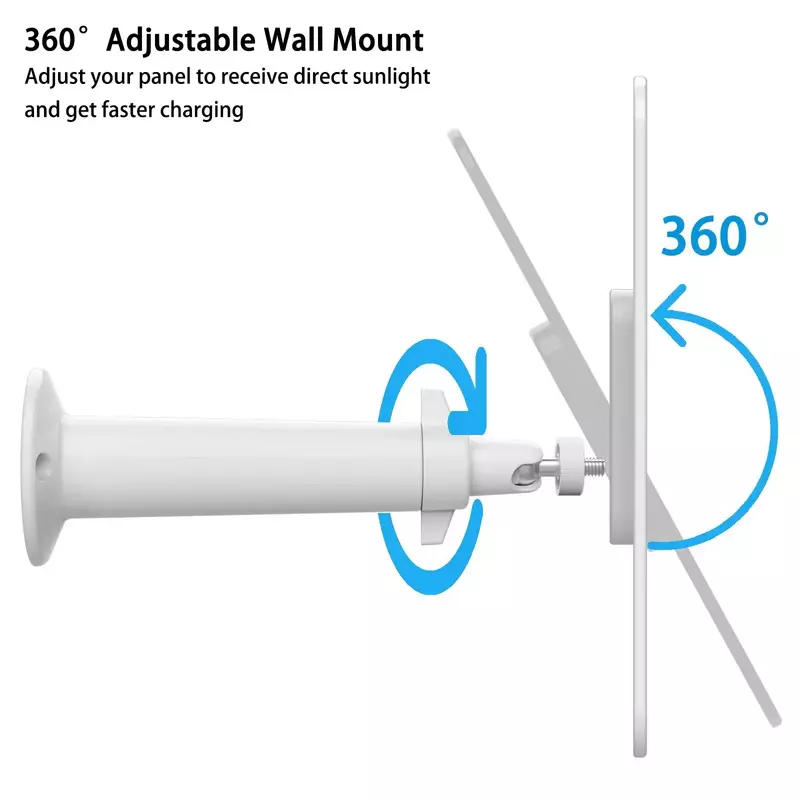 4W Zonnepaneel Opladen Voor Arlo Essentiële Spotlight/Xl Spotlight Kabel Mount (Wit)