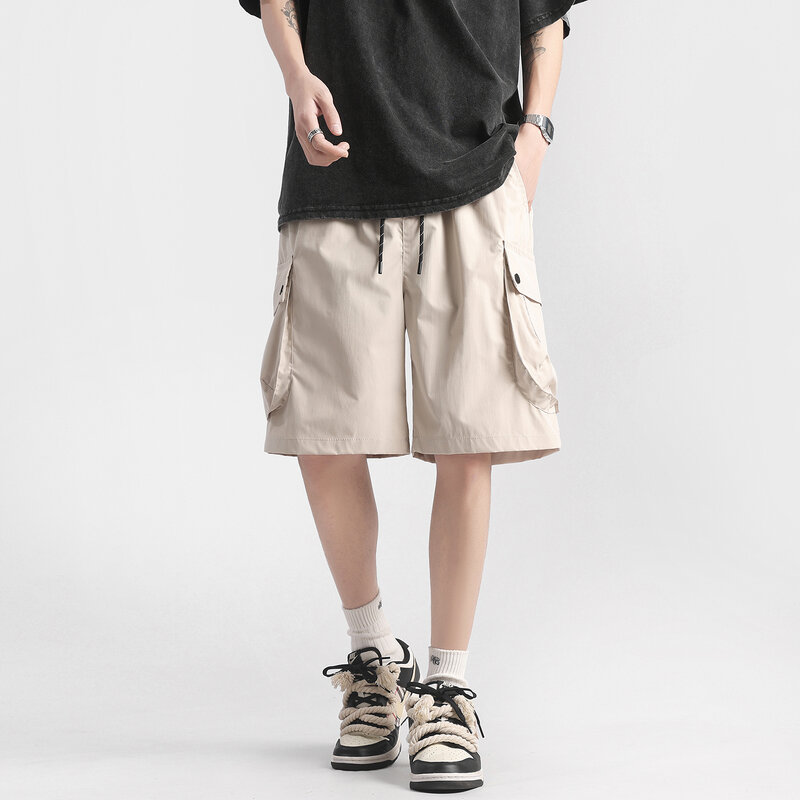 Pantalones cortos de moda para hombre y mujer, Shorts Cargo con bolsillo lateral, ropa de calle coreana, informales, talla grande 5XL