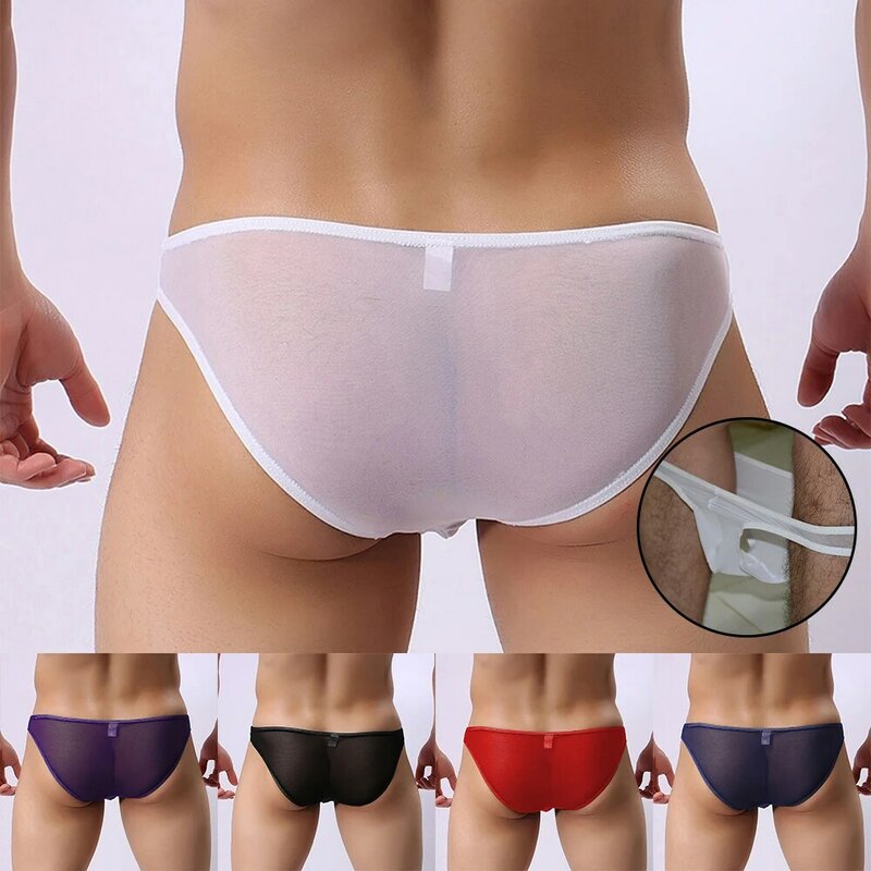 Pantys Bra Lingerie Bras Underpant Underpants Underwear Sheer Mesh Bikini Briefs Men's Sexy Underwear with Pouch