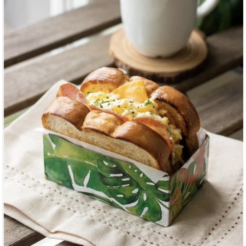 Kunden spezifisches Produkt Logo drucken kunden spezifisches Paket koreanischer Stil Toast verpackung Tropfen Sandwich Kraft papier box für Bagel burger