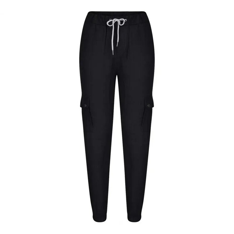 Pantalones de trabajo para hombre, pantalones Cargo versátiles con múltiples bolsillos, cintura elástica, diseño hasta el tobillo, estilo cómodo