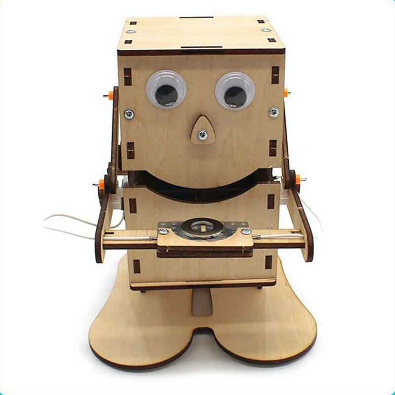 Diy Steel Speelgoed Hout Model Munt Slikken Robot Puzzel Technologie Wetenschap Educatie Kit Speelgoed Speelgoed Voor Kinderen-Drop Ship