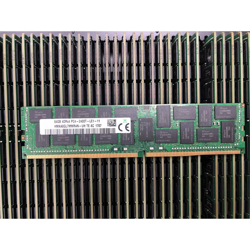แรม1ชิ้น64กรัม64กิกะไบต์ PC4-2400T-L 4DRX4 DDR4 2400 REG LRDIMM หน่วยความจำเซิร์ฟเวอร์คุณภาพสูงจัดส่งเร็ว