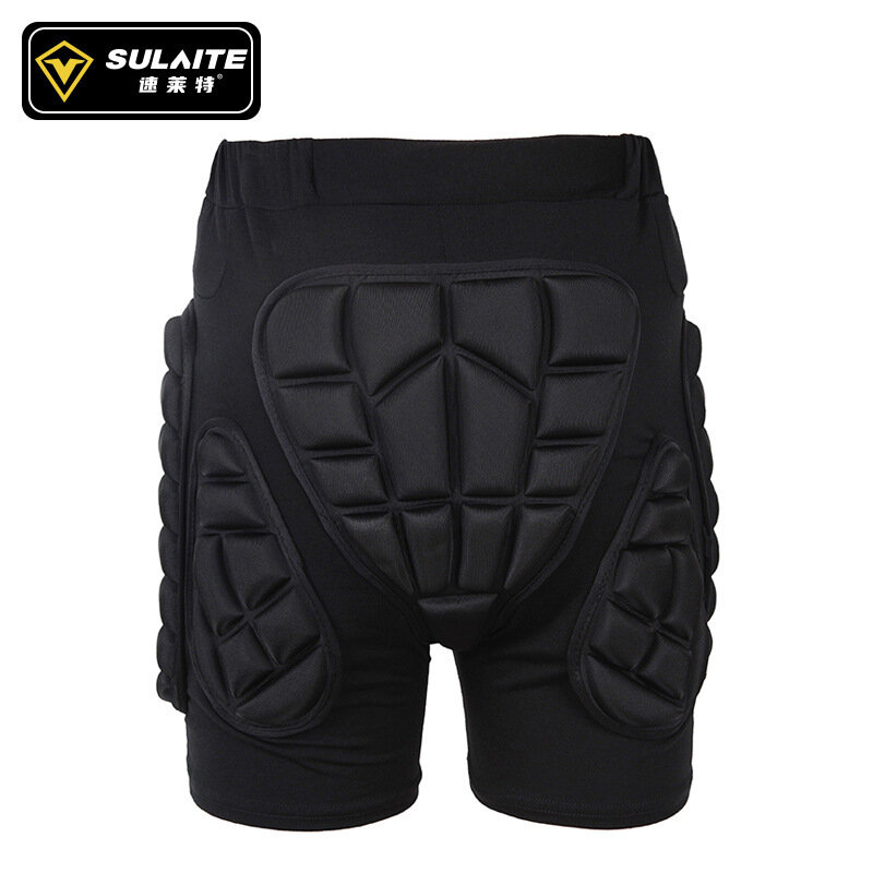 Unisex Hip Butt Padded Short Pants Anti-fall 0.6in Thick Butt Tailbone Protection Shorts Anti-slip for Ski Ice Skating Snowboard