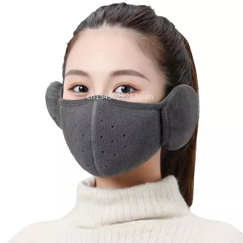 Masker telinga dua dalam satu pita bungkus, penghangat telinga uniseks bernapas, masker termal tahan dingin, penutup telinga berkendara musim dingin luar ruangan