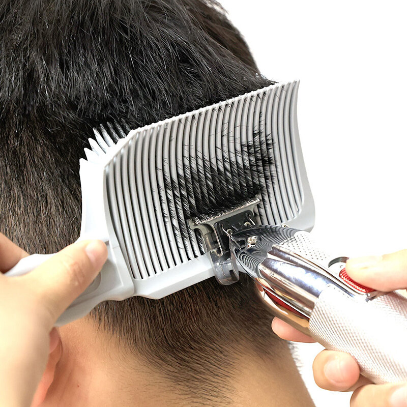 Pettine sbiadito tagliacapelli professionale da barbiere pettine da taglio per capelli piatto per uomo spazzola resistente al calore