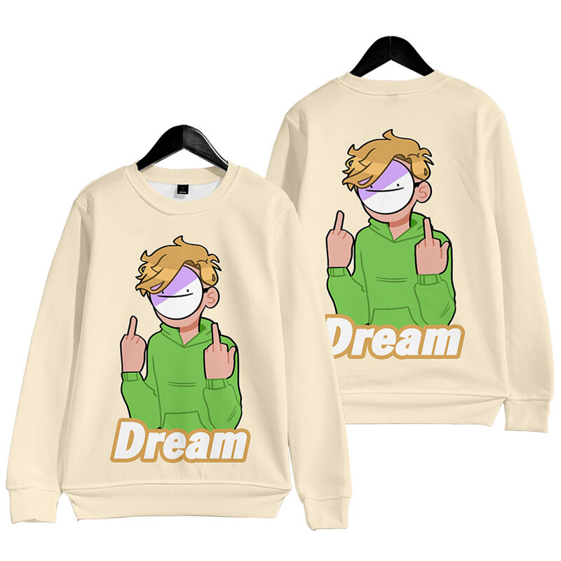 Gra wymarzona odzież z długimi rękawami t-shirt otaczający Dreamwashaken to samo męskie i damskie sweter z okrągłym dekoltem