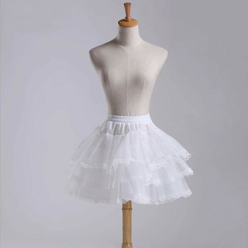 Cokół bez kości krótka spódnica podtrzymująca grupę sukienka na występy krynoliny spódnica baletowa podpierać trzy warstwy koronką
