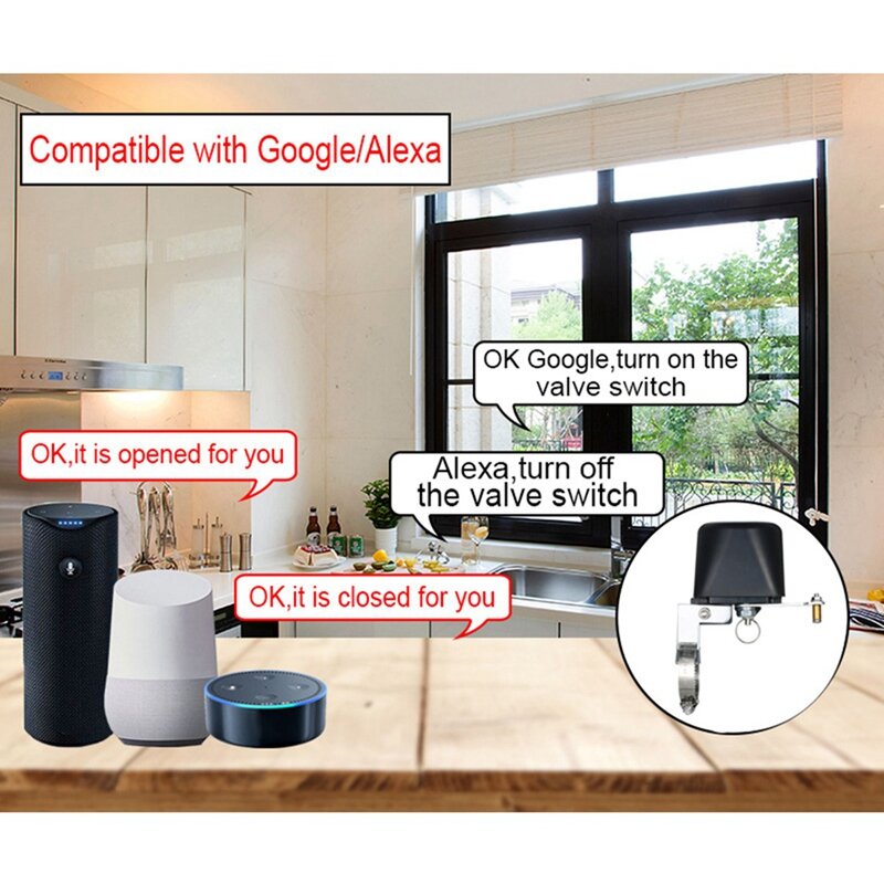 Tuya Smart Wifi Water Valve Gas Valve Bluetooth Timer Garden Smart Faucet For Alexa Google Assistant Smartlife EU Plug