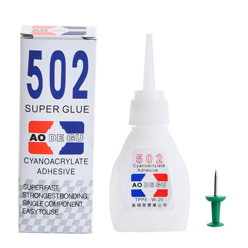 5pc 502 Super Glue Instant Quick Dry Cyanoacrylate Strong Adhesive Quick Bond Leather Rubber Metal Office Supplies Fast Glue