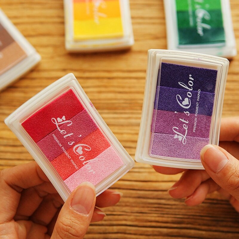 Craft Ink Pads Multicolor Craft Stamp Pad DIY Stamp Ink Pads for Printing Paper New Dropship