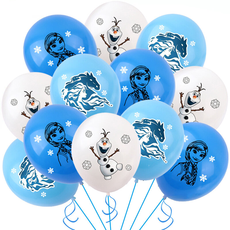 Disney mrożone balony 12-calowe dziewczyny preferują dekoracje na przyjęcie urodzinowe Globlos dzieci zabawka na prezent urodzinowy Anna i Elsa Ballon Baby Shower