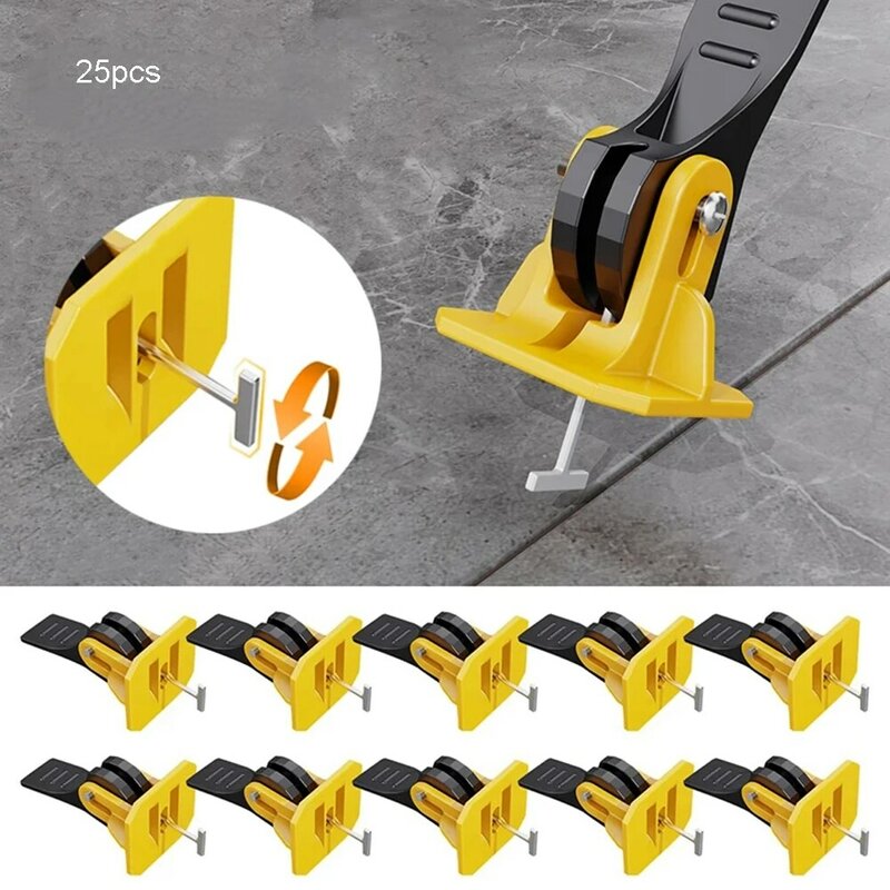 25pcs Tile Leveling Adjuster System Tile Installation Tools Positioning Artifacts For Flooring Wall Reusable Construction Tools