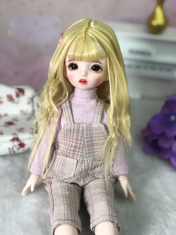 30cm Wig BJD Doll Movable Joints Cute Face DIY Bjd Dolls with Big Eyes Bjd Toys Gifts for Girl Handmand Toy
