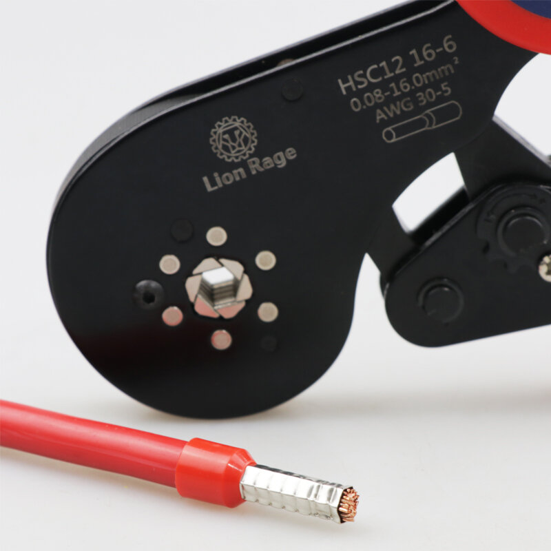 คีมยำหัวชุด Ferrule แขน Tubular Terminal อุปกรณ์ทำมือ6-4A/10-6A/16-6(0.08-16mm ²) ลวด Crimper ไฟฟ้าในครัวเรือน