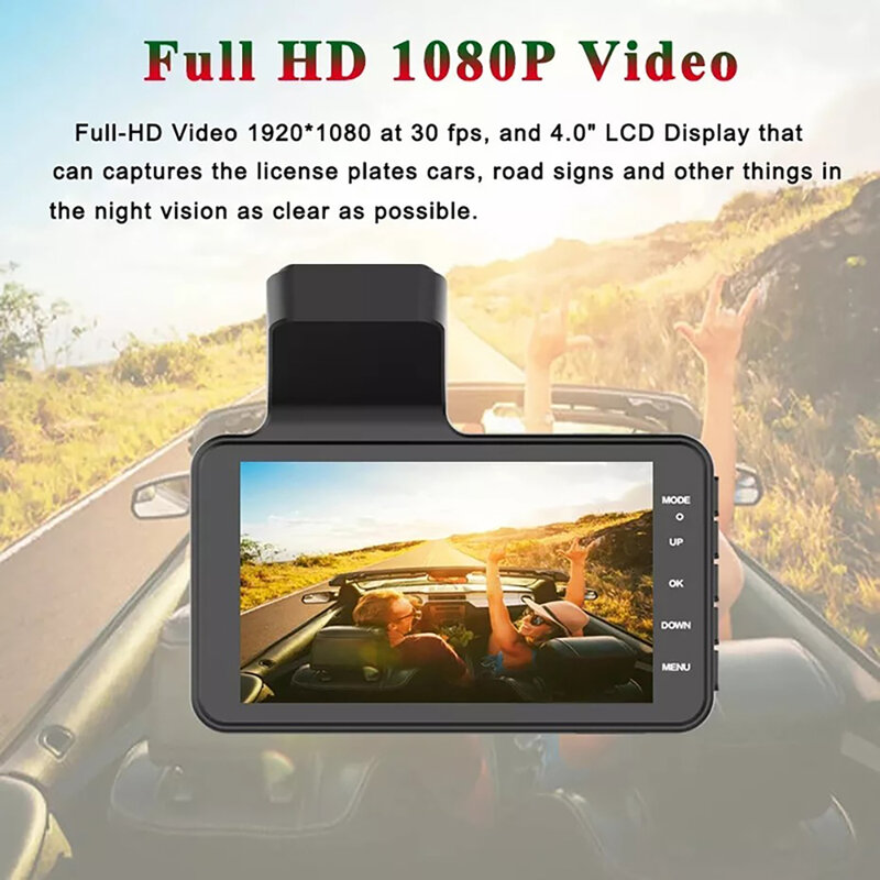 Cámara de salpicadero DVR para coche, videocámara Full HD 1080P con WiFi, visión trasera, grabadora de vídeo, visión nocturna, registrador GPS, accesorios